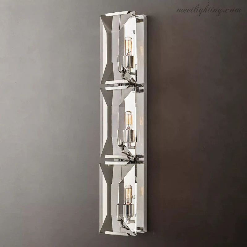 Harlow Crystal Triple Wall Sconce-Meet Lighting