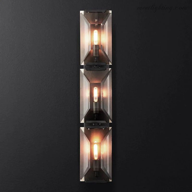 Harlow Crystal Triple Wall Sconce-Meet Lighting