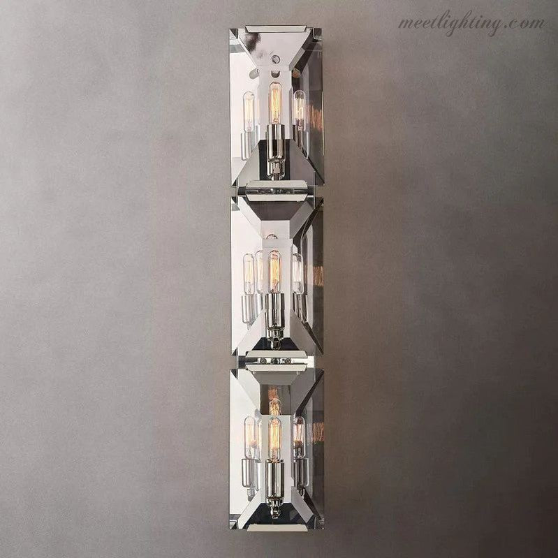 Harlow Crystal Triple Wall Sconce-Meet Lighting