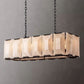 Huxlay Calcite Alabaster Rectangular Chandelier 42"