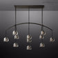 Hemisphera Modern Glass Linear Chandelier 72''-Meet Lighting