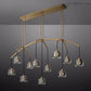 Hemisphera Modern Glass Linear Chandelier 72''-Meet Lighting