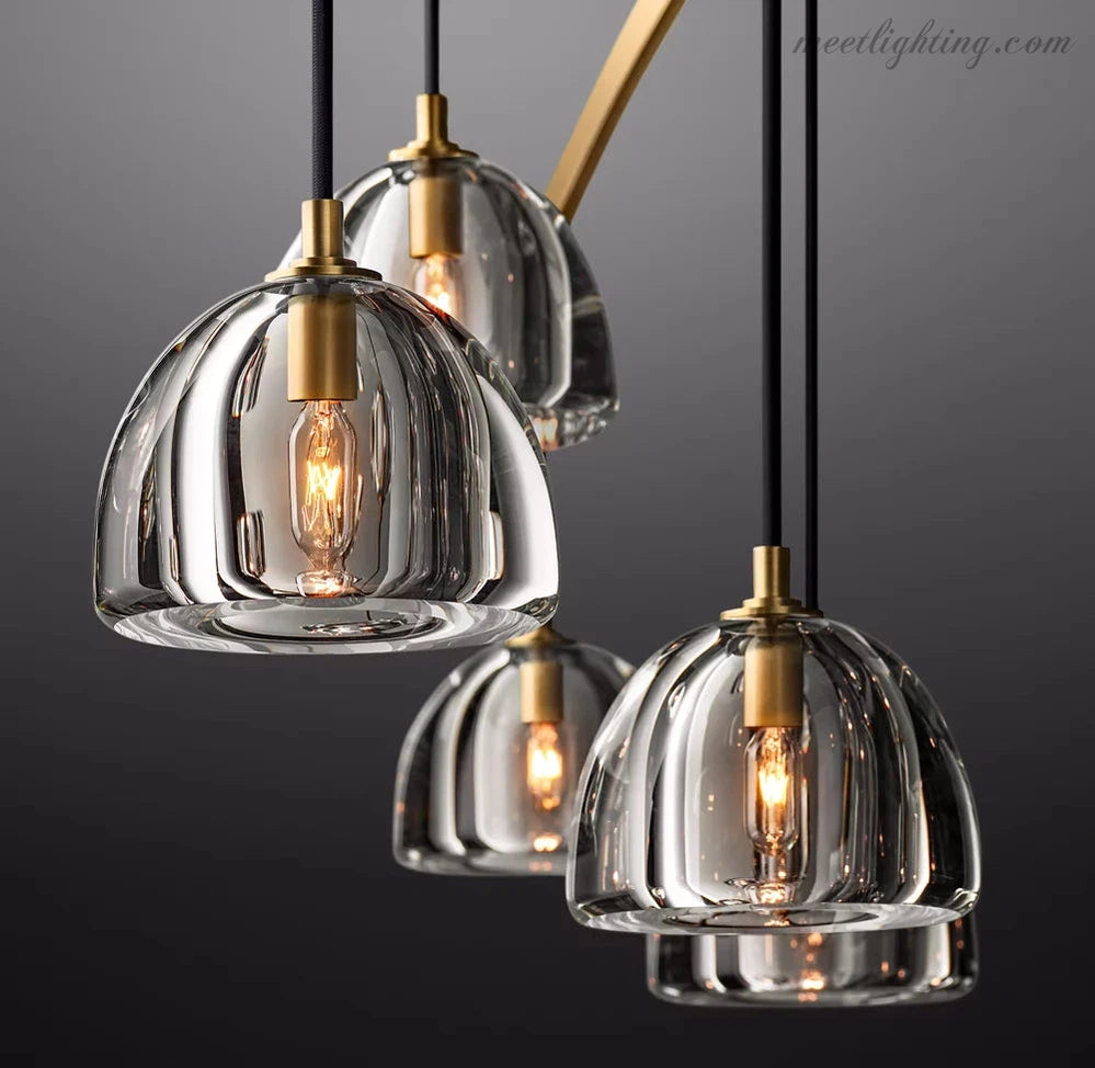 Hemisphera Modern Glass Round Chandelier 60''-Meet Lighting