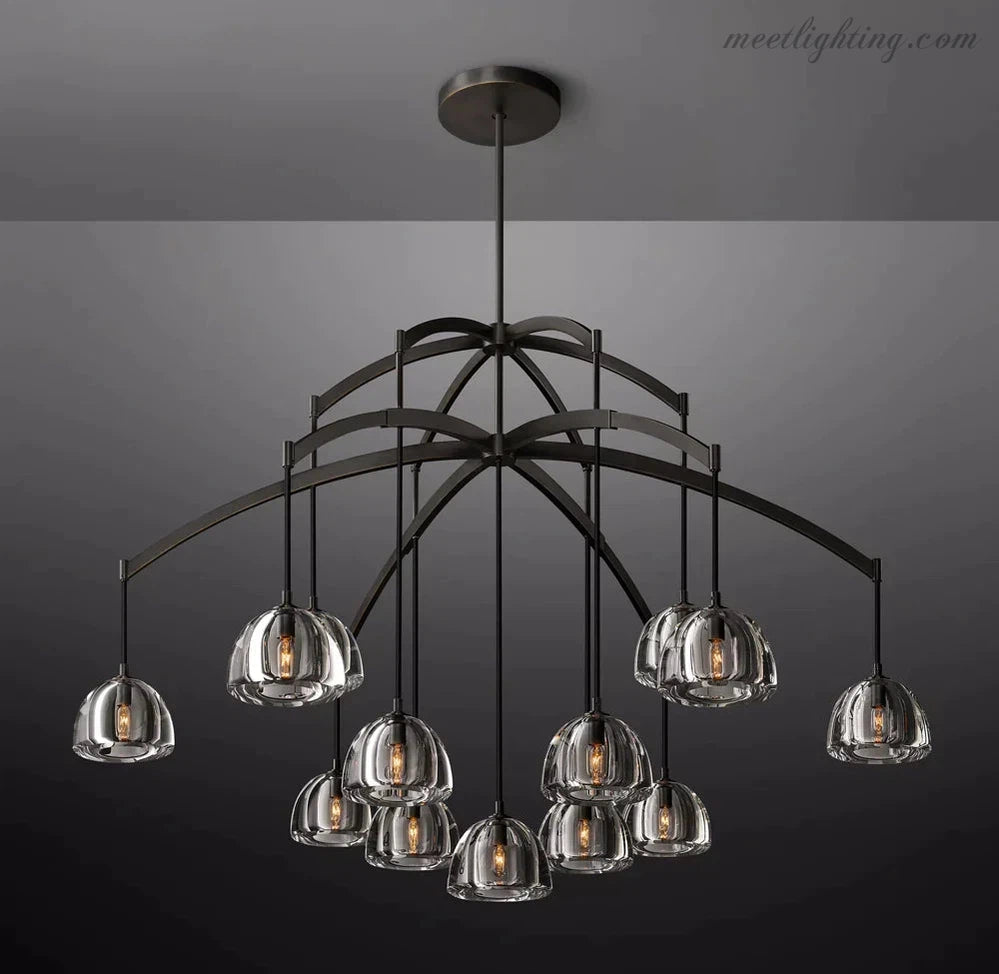 Hemisphera Modern Glass Round Chandelier 60''-Meet Lighting