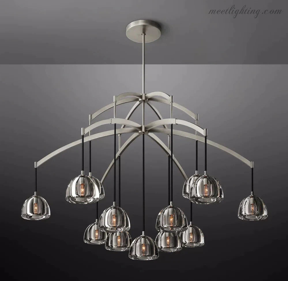 Hemisphera Modern Glass Round Chandelier 60''-Meet Lighting