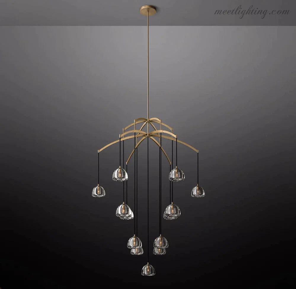 Hemisphera Modern Glass Round Chandelier 60''-Meet Lighting