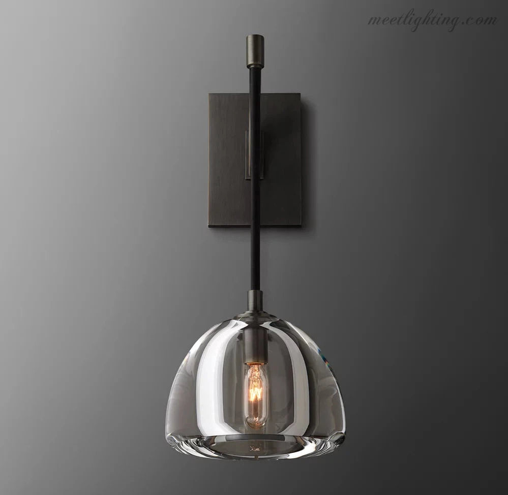 Hemisphera Modern Glass Wall Sconce-Meet Lighting