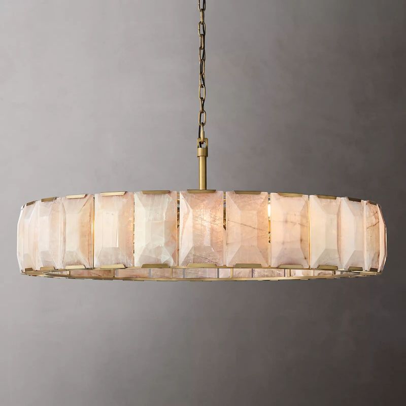 Harlow Calcite Round Chandelier 60"