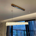 Modern Style Linear Natural Crystal Chandelier-MEET LIGHTING