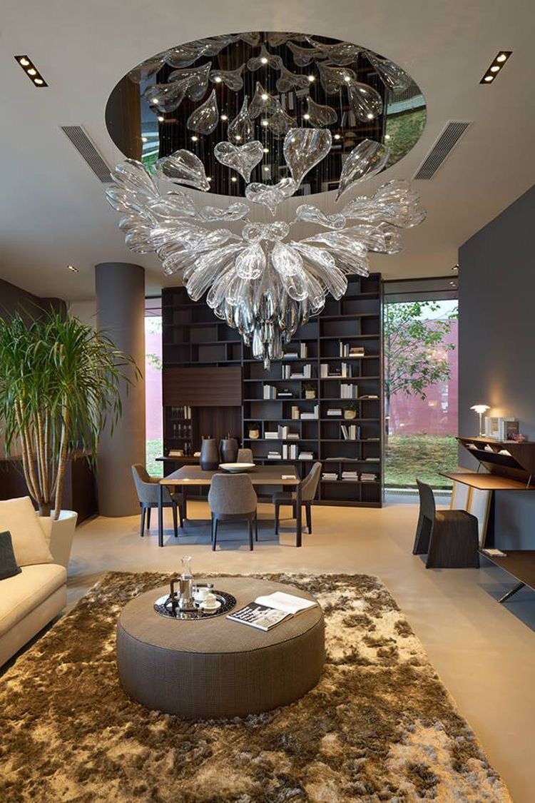 Light Luxury Art Design Petal-like Glass Chandeliers-MEET LIGHTING