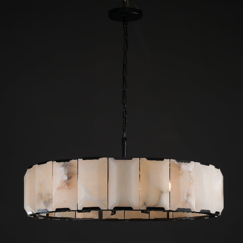 Harlow Calcite Round Chandelier 43"