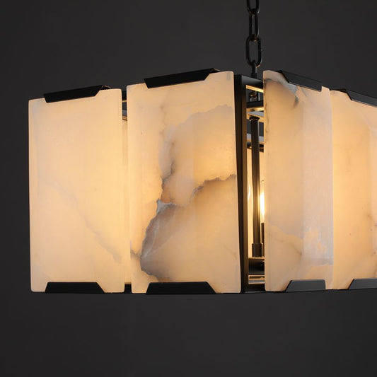 Harlow Calcite Rectangular Chandelier 42"