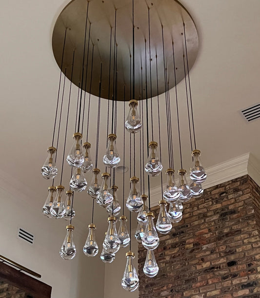 Raindrop Round Chandelier 60"