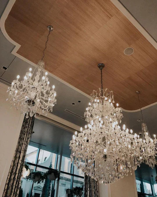 Traditional Candle Crystal Chandelier for Staircase/Foyer/Living Room/Villa-MEET LIGHTING