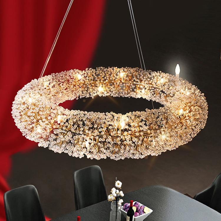 Iissabelle Flower Crystal Chandelier-MEET LIGHTING