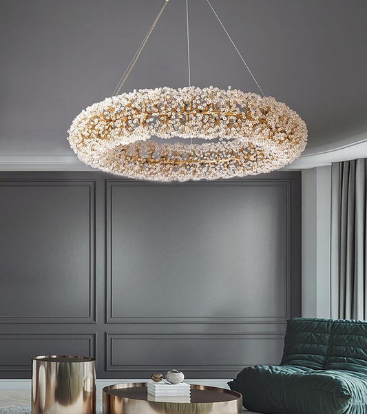 Iissabelle Flower Crystal Chandelier-Meet Lighting