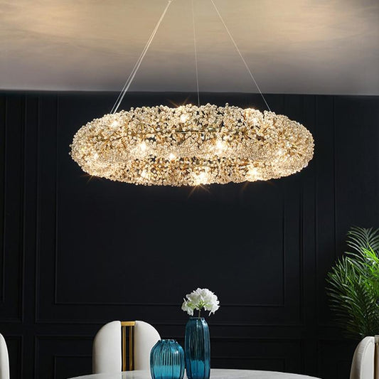 Iissabelle Flower Crystal Chandelier-Meet Lighting