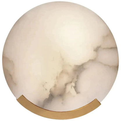 Iris Alabaster Round Plate Sconce-Meet Lighting