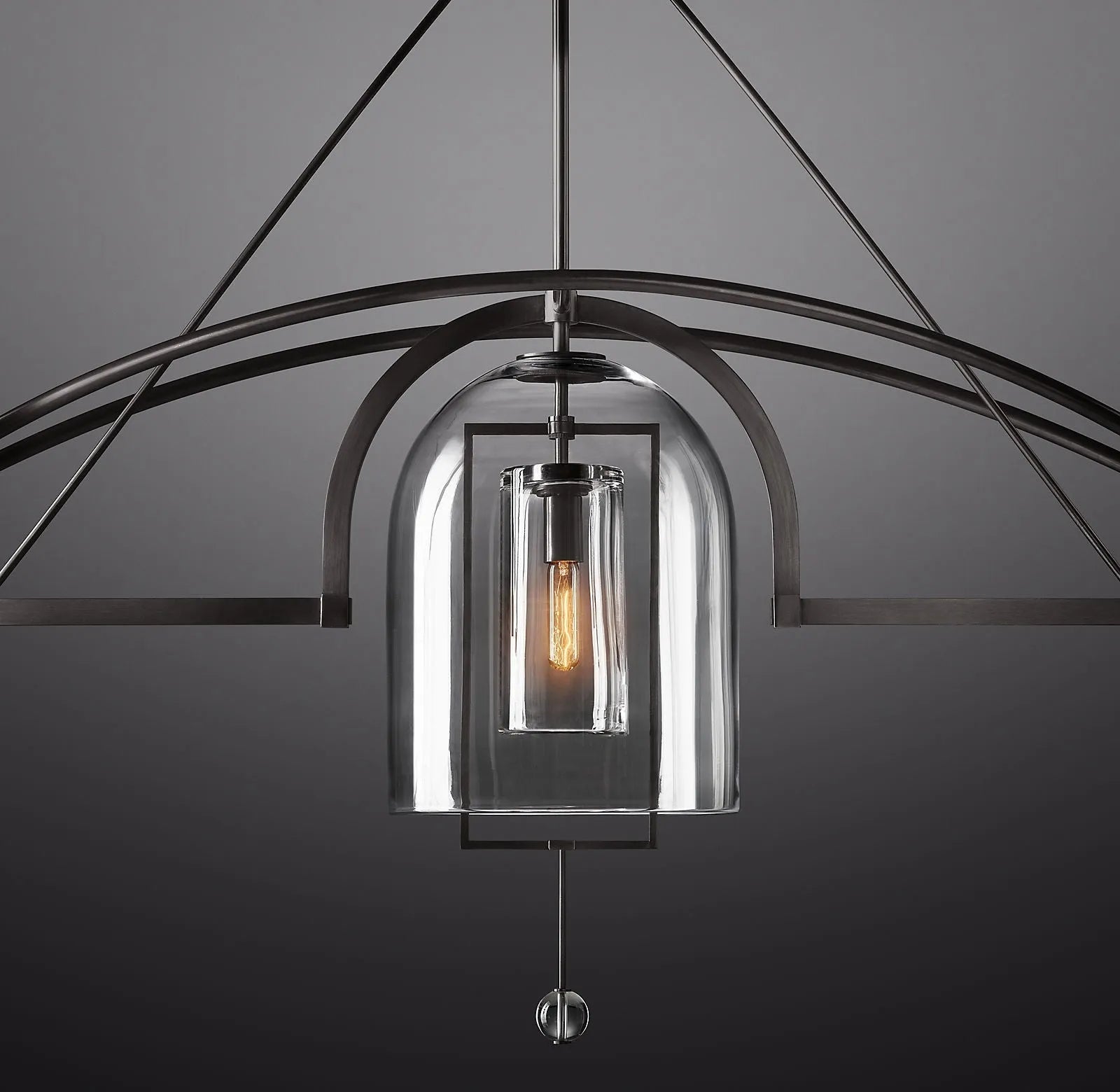 Fulcrum Round Chandelier 61"  3-Lights