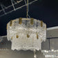 Jacques Brass Crystal Round Chandelier-Meet Lighting