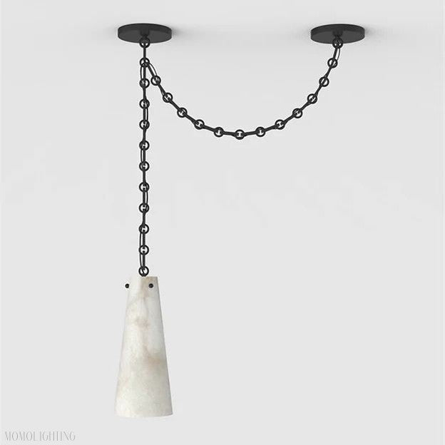 Luccas Contemporary Alabaster 1-Light Chandelier