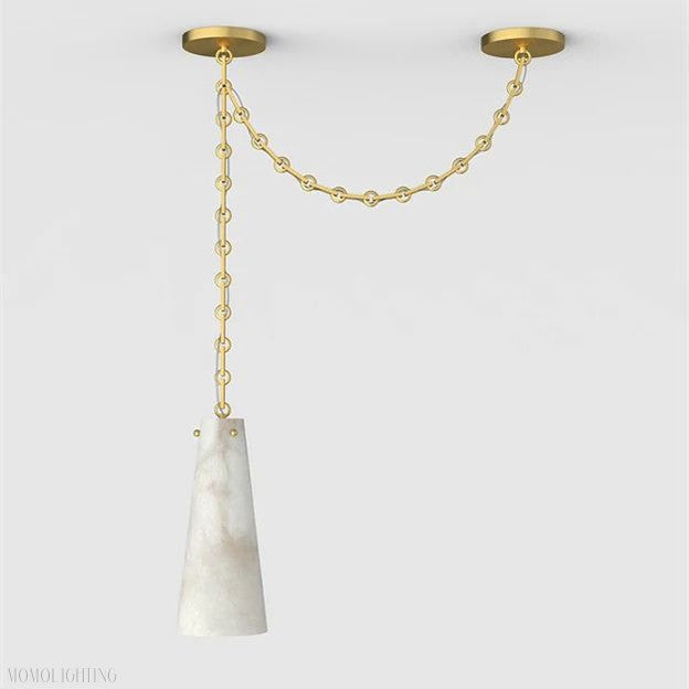 Luccas Contemporary Alabaster 1-Light Chandelier