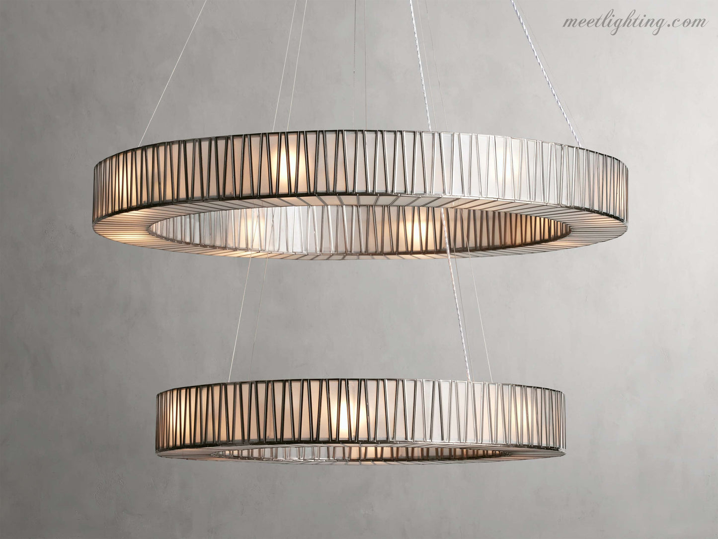 Jeunet 2-Tier Round Chandelier-Meet Lighting