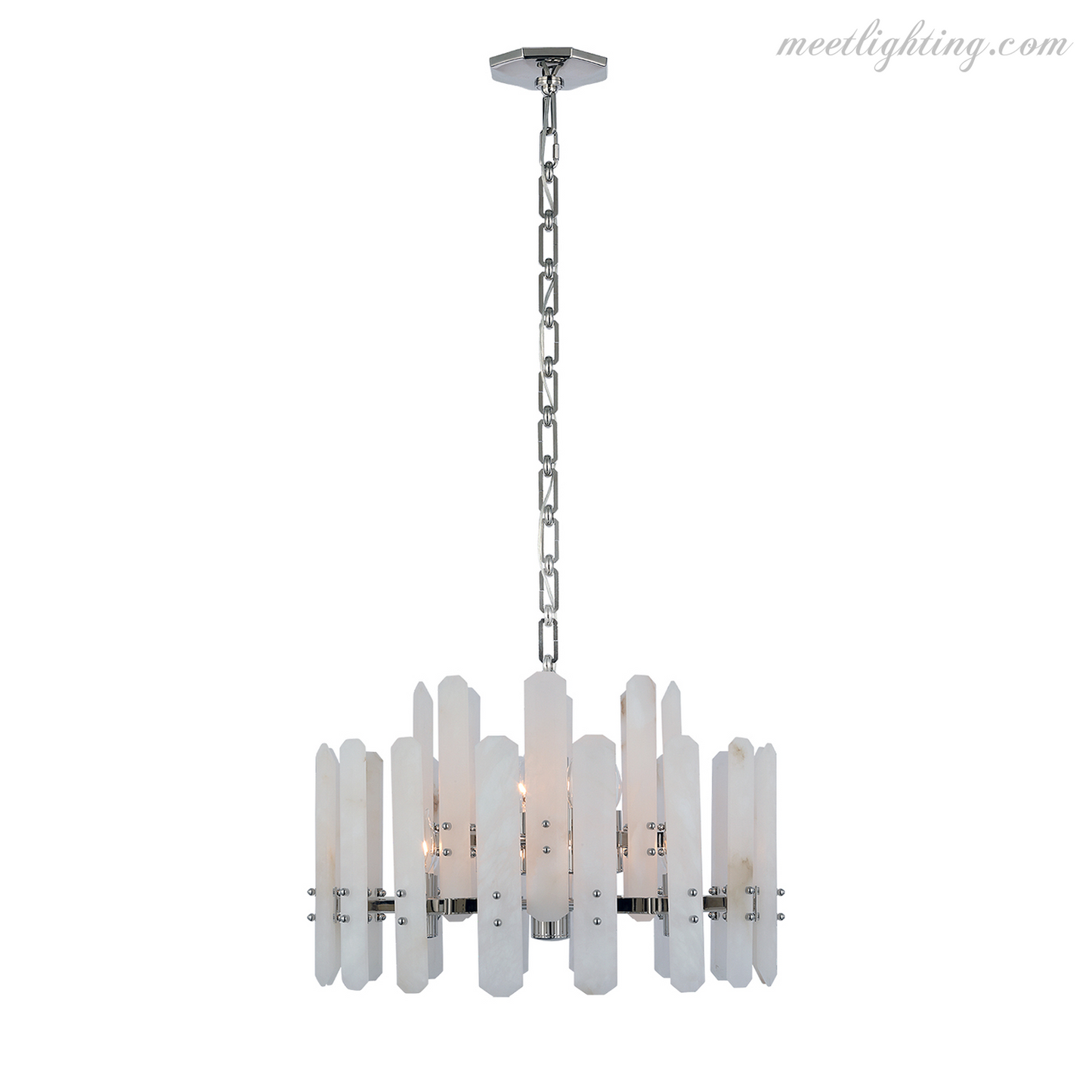 Juliet Bonnington Alabaster Small Chandelier-Meet Lighting