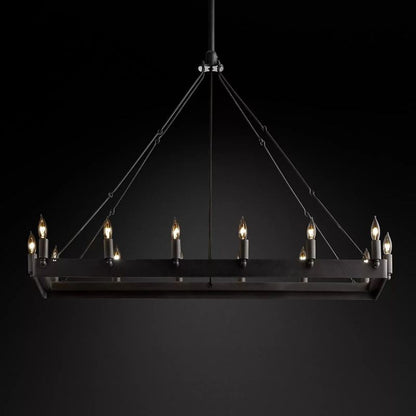 Camino Vintage Candelabra Rectangular Chandelier - thebelacan