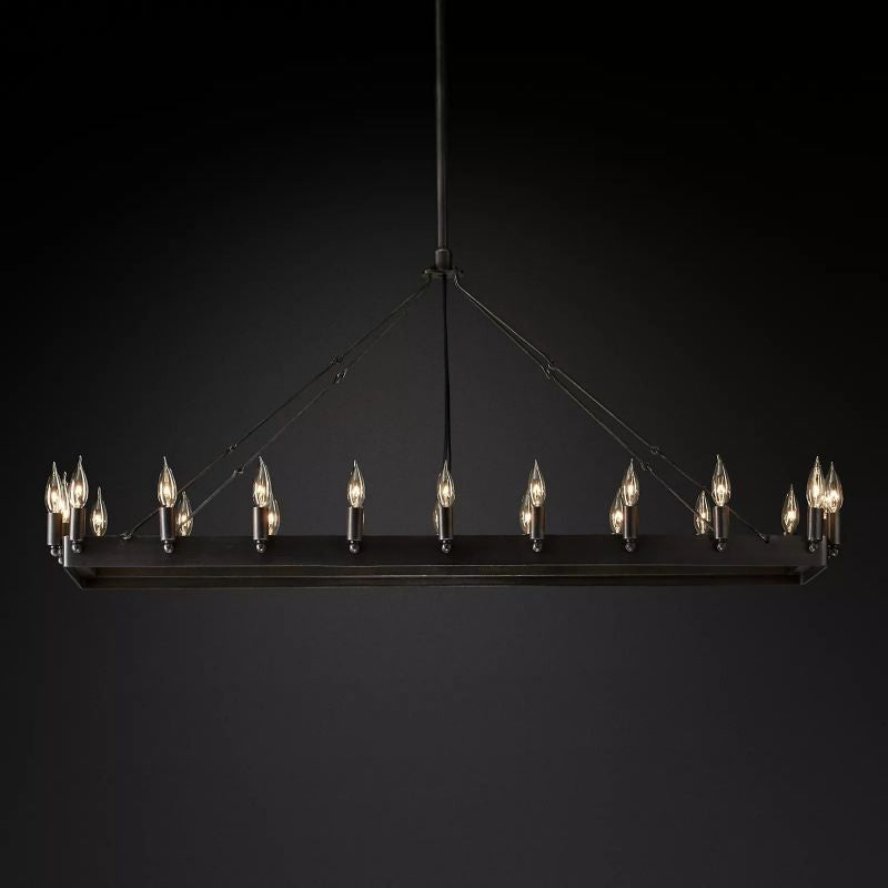 Camino Vintage Candelabra Rectangular Chandelier - thebelacan