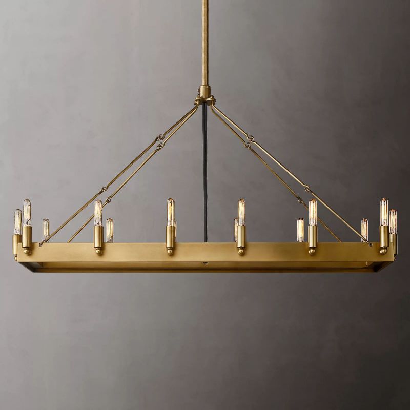 Camino Vintage Filament Rectangular Chandelier - thebelacan