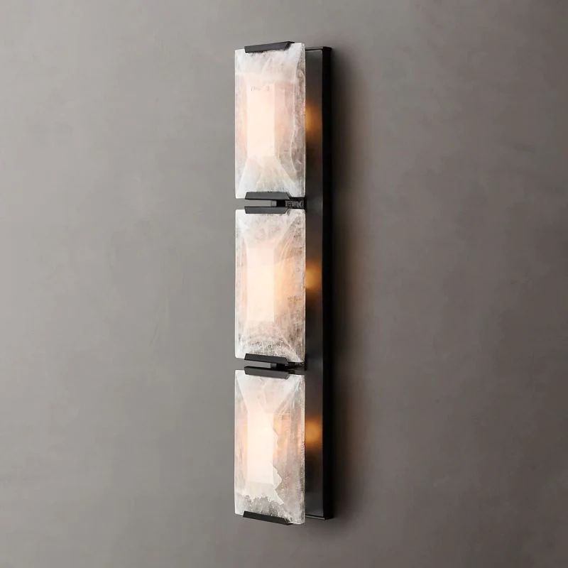 Harlow Calcite Triple Sconce