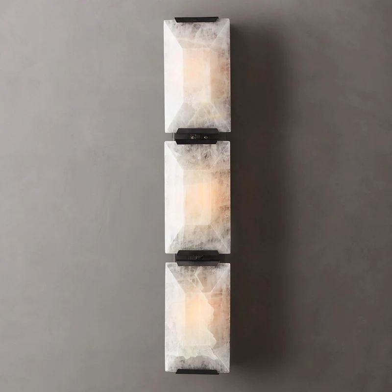 Harlow Calcite Triple Sconce