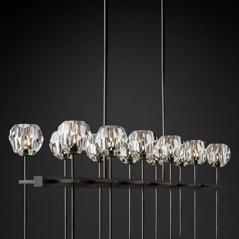 Kristal Glass Double Linear Chandelier 60" chandeliers for dining room,chandeliers for stairways,chandeliers for foyer,chandeliers for bedrooms,chandeliers for kitchen,chandeliers for living room Rbrights   