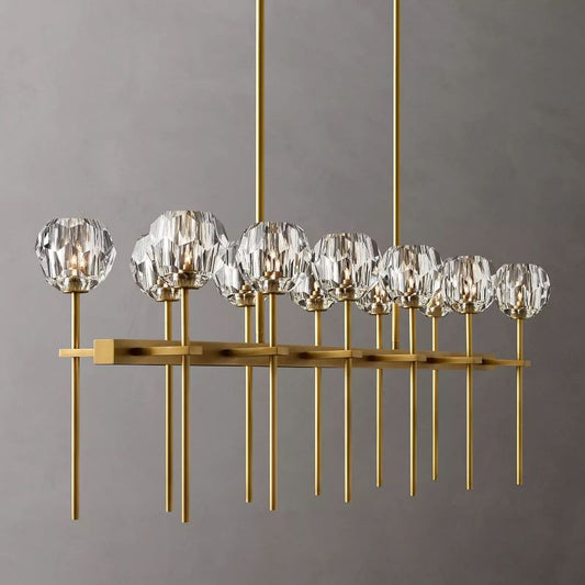 Kristal Glass Double Linear Chandelier 60" chandeliers for dining room,chandeliers for stairways,chandeliers for foyer,chandeliers for bedrooms,chandeliers for kitchen,chandeliers for living room Rbrights   