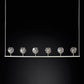 Kristal Clear Glass Linear Chandelier 60" chandeliers for dining room,chandeliers for stairways,chandeliers for foyer,chandeliers for bedrooms,chandeliers for kitchen,chandeliers for living room Rbrights Polished Nickel  