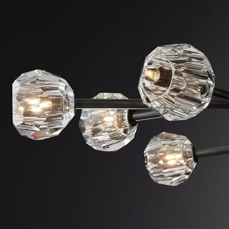 Kristal Clear Glass Oval Chandelier 72" chandeliers for dining room,chandeliers for stairways,chandeliers for foyer,chandeliers for bedrooms,chandeliers for kitchen,chandeliers for living room Rbrights   