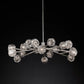 Kristal Clear Glass Round Chandelier 48" chandeliers for dining room,chandeliers for stairways,chandeliers for foyer,chandeliers for bedrooms,chandeliers for kitchen,chandeliers for living room Rbrights Polished Nickel  