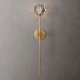 Kristal Glass Wall Lamp (long) chandeliers for dining room,chandeliers for stairways,chandeliers for foyer,chandeliers for bedrooms,chandeliers for kitchen,chandeliers for living room Rbrights Lacquered Burnished Brass Clear 