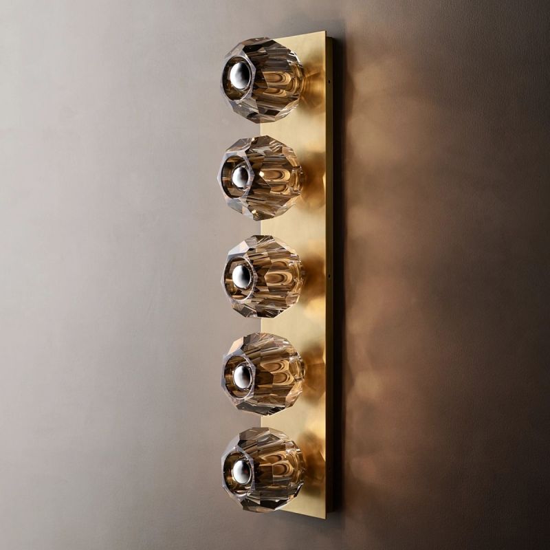 Kristal Smoke Glass Linear Wall Lamp (long) chandeliers for dining room,chandeliers for stairways,chandeliers for foyer,chandeliers for bedrooms,chandeliers for kitchen,chandeliers for living room Rbrights   