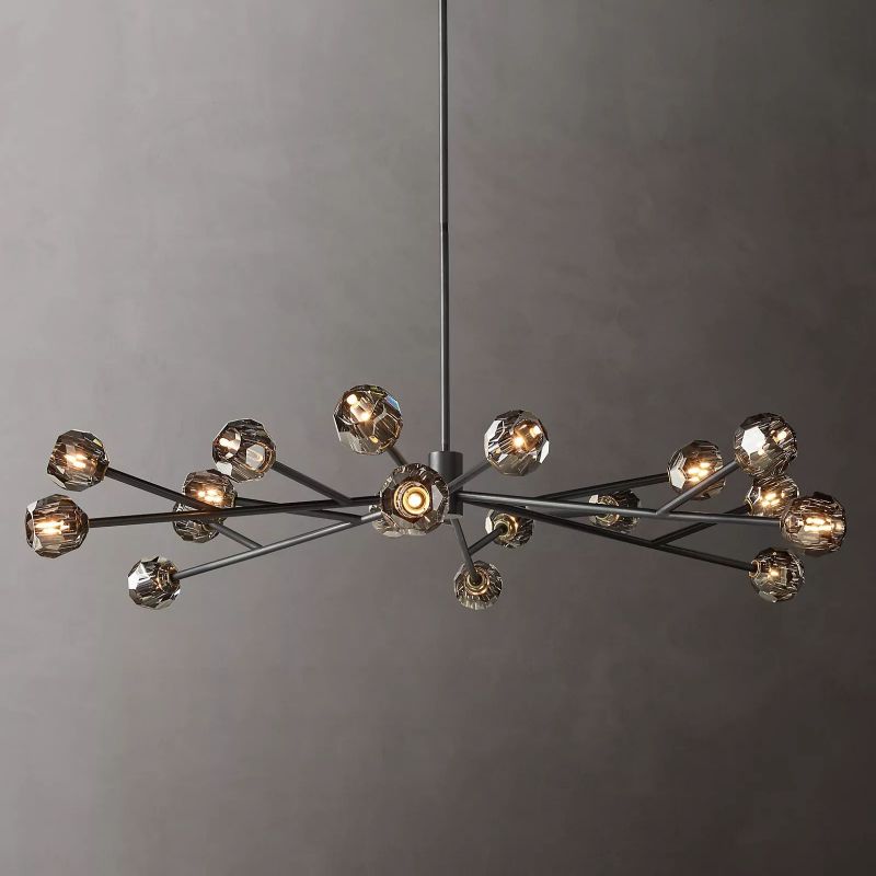Kristal Smoke Glass Round Chandelier 72" chandeliers for dining room,chandeliers for stairways,chandeliers for foyer,chandeliers for bedrooms,chandeliers for kitchen,chandeliers for living room Rbrights   