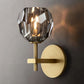 Kristal Glass Wall Lamp (short) chandeliers for dining room,chandeliers for stairways,chandeliers for foyer,chandeliers for bedrooms,chandeliers for kitchen,chandeliers for living room Rbrights Lacquered Burnished Brass Smoke 