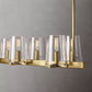 Kuseau Glass Linear Chandelier 49"-Meet Lighting