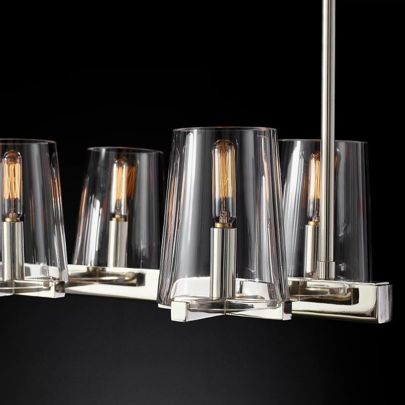 Kuseau Glass Linear Chandelier 60"-MEET LIGHTING