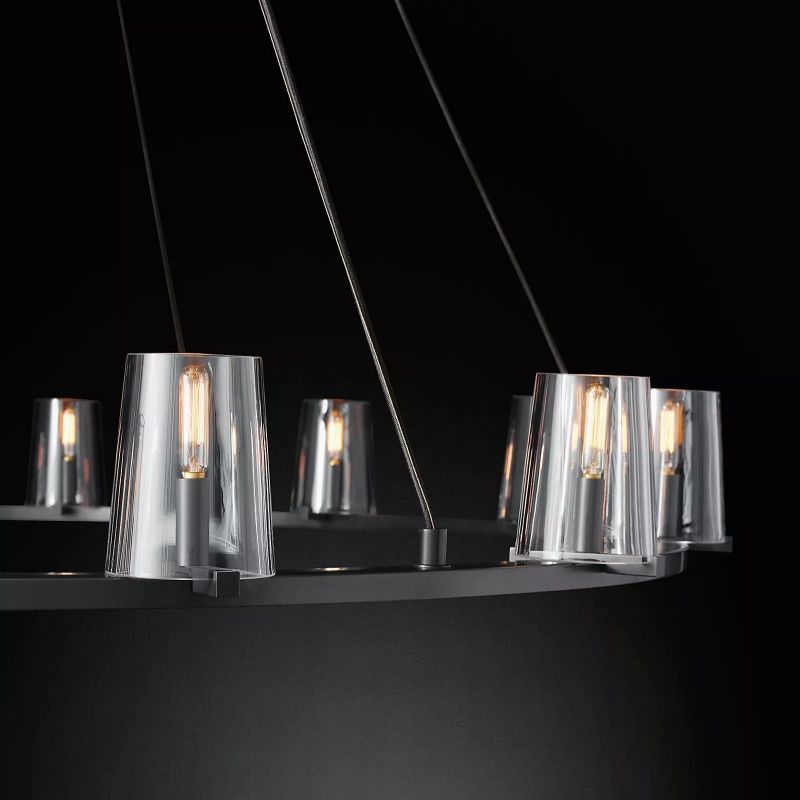 Kuseau Glass Round Chandelier 60"-MEET LIGHTING