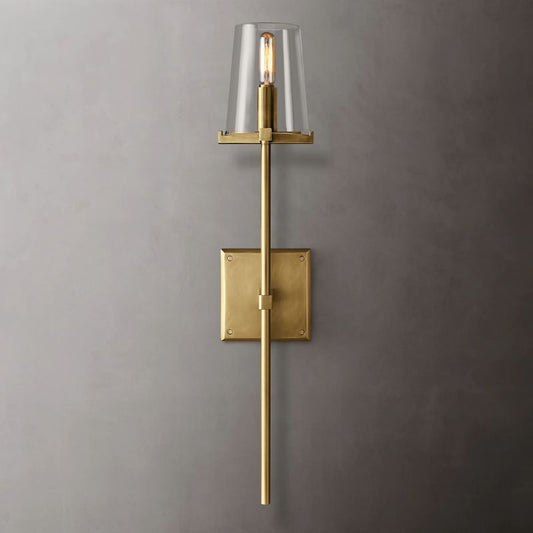 Kuseau Torrch Sconce wall sconce for bedroom,wall sconce for dining room,wall sconce for stairways,wall sconce for foyer,wall sconce for bathrooms,wall sconce for kitchen,wall sconce for living room Rbrights Lacquered Burnished Brass  