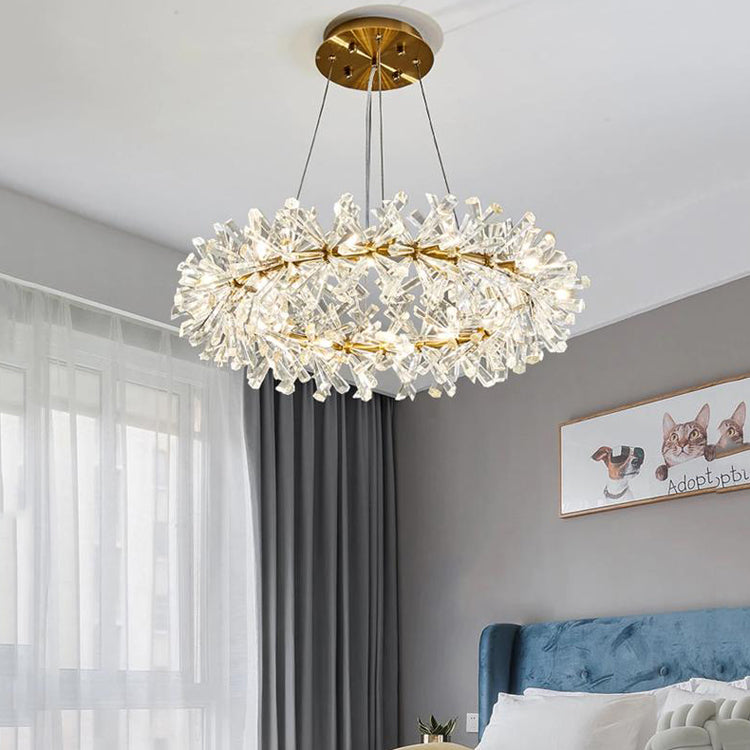 Kylia 2 Tier Ring Crystal Chandelier 72”-Meet Lighting