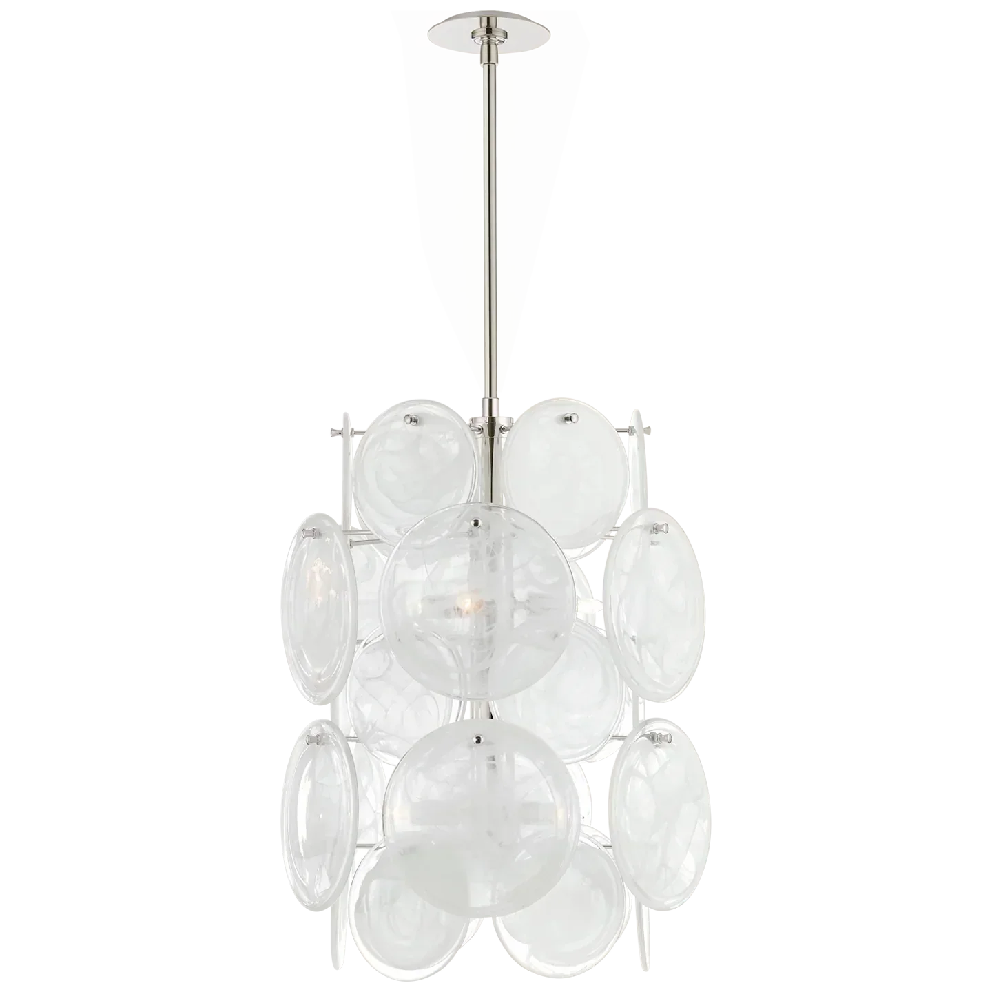 Talia Barrel Glass Chandelier 20", Kitchen Lighting Modern Chandelier for Home