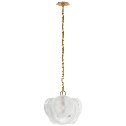 Talia Petite Chandelier 15", Modern Glass Long Island Pendant Lamp