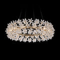 Modern Art Design Round Crystal Flower Chandelier for Bedroom/Living Room-MEET LIGHTING
